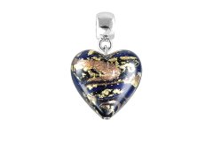 Lampglas Magický přívěsek Egyptian Heart s 24karátovým zlatem v perle Lampglas S26