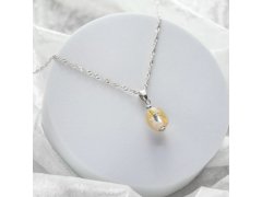 Lampglas Náhrdelník Champagne Nude s&nbsp;24karátovým zlatem a&nbsp;ryzím stříbrem NNM11/AG/RHO 50 cm