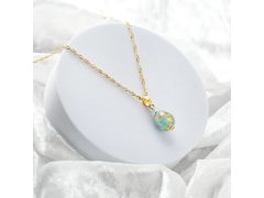 Lampglas Náhrdelník Mist Nude s&nbsp;24karátovým zlatem NNM9/AG/POZ 45 cm