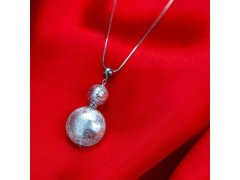 Lampglas Náhrdelník Silver Mother of Pearl s ryzím stříbrem v perlách Lampglas NBO5/CHI
