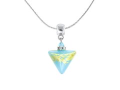 Lampglas Nápaditý náhrdelník Morning Sky Triangle s 24karátovým zlatem v perle Lampglas NTA11