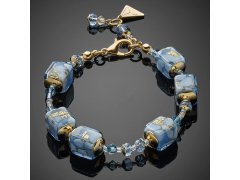 Lampglas Náramek Heavenly Glow 2 s&nbsp;24karátovým zlatem v&nbsp;perlách Lampglas BCU60