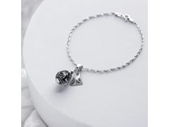 Lampglas Náramek Night Nude s&nbsp;ryzím stříbrem BNM7/AG/RHO 19 cm