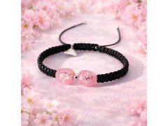 Lampglas Náramek Soft Pink Nude s&nbsp;ryzím stříbrem v&nbsp;perlách Lampglas BNM5/TEX/CHI