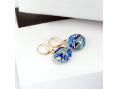 Lampglas Náušnice Blue Capsule s&nbsp;24karátovým zlatem v&nbsp;perlách Lampglas EP6