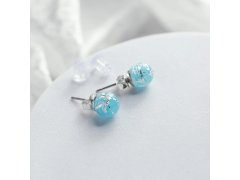 Lampglas Náušnice Ice Nude s&nbsp;ryzím stříbrem ENM12/AG/RHO-PU