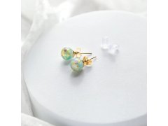 Lampglas Náušnice Mist Nude s&nbsp;24karátovým zlatem ENM9/AG/POZ-PU