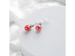 Lampglas Náušnice Rouge Nude s&nbsp;ryzím stříbrem ENM8/AG/RHO-PU