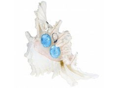 Lampglas Něžné náušnice Blue Lace z perel Lampglas s ryzím stříbrem EP4