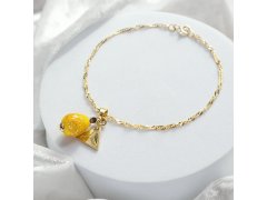 Lampglas Náramek Sunlite Nude s&nbsp;24karátovým zlatem BNM1/AG/POZ 19 cm