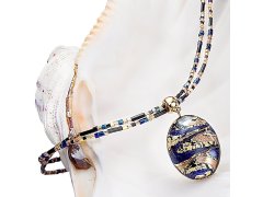 Lampglas Úžasný dámský náhrdelník Egyptian Queen s perlou Lampglas s 24karátovým zlatem NP28