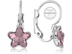 Levien Dívčí náušnice s růžovým krystalem STARBLOOM LE0085