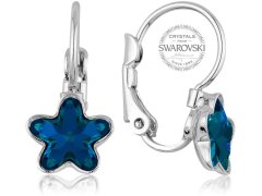 Levien Dívčí náušnice s modrým krystalem STARBLOOM