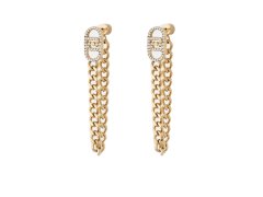 Liu Jo Dlouhé pozlacené náušnice s&nbsp;visacími řetízky LJ3058