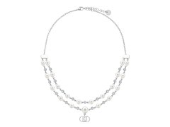 Liu Jo Dvojitý ocelový náhrdelník s&nbsp;perlami Stones LJ3170