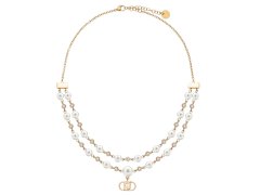 Liu Jo Dvojitý pozlacený náhrdelník s&nbsp;perlami Stones LJ3169