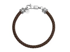 Liu Jo Hnědý kožený náramek pro muže MLJ672