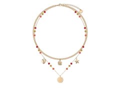 Liu Jo Luxusní pozlacený náhrdelník s&nbsp;přívěsky Icones LJ3179