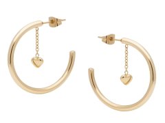 Liu Jo Ocelové kruhové náušnice s&nbsp;řetízkem LJ3196