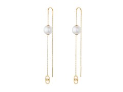 Liu Jo Okouzlující pozlacené náušnice se syntetickou perlou LJ3011