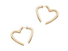 Liu Jo Pozlacené ocelové náušnice Srdce Icones LJ3198