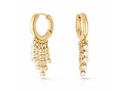 Liu Jo Pozlacené visací náušnice s&nbsp;krystaly LJ2993