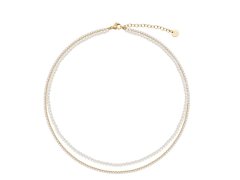 Liu Jo Pozlacený dvojitý perlový náhrdelník pro ženy LJ3026