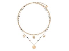 Liu Jo Pozlacený náhrdelník s&nbsp;přívěsky Icones LJ3181
