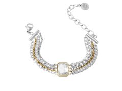 Liu Jo Třpytivý vícevrstvý náramek z&nbsp;oceli LJ3092