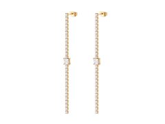 Liu Jo Visací pozlacené náušnice s&nbsp;krystaly LJ3035