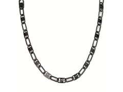 Liu Jo Výrazný černý náhrdelník z oceli Fashion LJ2230
