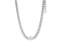 Liu Jo Výrazný ocelový náhrdelník s krystaly Brilliant LJ1619