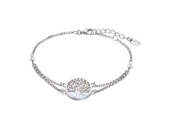 Lotus Silver Elegantní stříbrný náramek Strom života s perletí LP1678-2/1
