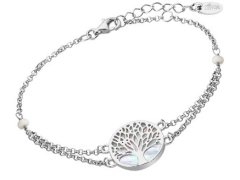 Lotus Silver Elegantní stříbrný náramek Strom života s perletí LP1678-2/1