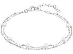 Lotus Silver Perlový stříbrný náramek s&nbsp;přívěsky LP3477-2/1