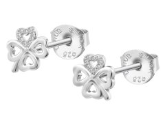Lotus Silver Stříbrné náušnice třpytivé čtyřlístky Mystic LP3305-4/1