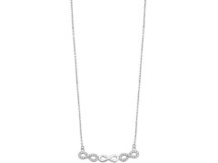 Lotus Silver Třpytivý stříbrný náhrdelník s čirými zirkony Nekonečno LP3316-1/1