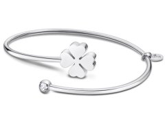 Lotus Style Pevný ocelový náramek Čtyřlístek LS2169-2/5