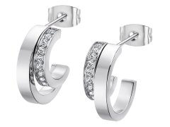 Lotus Style Třpytivé půlkruhové náušnice Urban Woman LS2322-4/1
