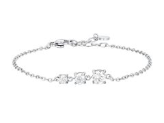 Luca Barra Elegantní ocelový náramek s&nbsp;čirými zirkony BK2815