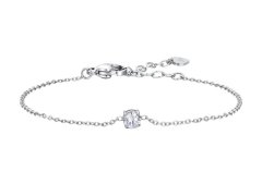 Luca Barra Minimalistický ocelový náramek s&nbsp;čirým krystalem BK2805