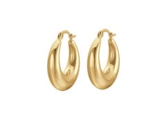 Luca Barra Pozlacené kruhové náušnice z&nbsp;oceli OK1394