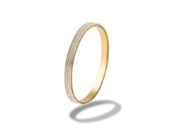 Marc Malone Blyštivý pevný náramek z&nbsp;pozlacené oceli Cecilia MCB250398G