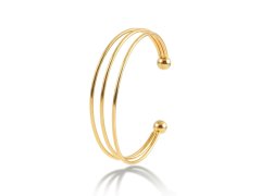 Marc Malone Elegantní trojitý náramek z&nbsp;pozlacené oceli MCB250414G