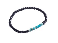 Marc Malone Korálkový náramek s&nbsp;tyrkysem pro muže MCGB5101