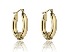 Marc Malone Elegantní pozlacené náušnice Riley Gold Earrings MCE23008G