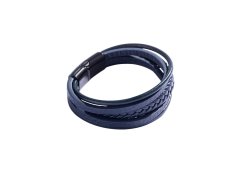 Marc Malone Nadčasový kožený náramek pro muže MCGB5037 19 cm