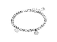 Marc Malone Ocelový korálkový náramek Layla Silver Bracelet MCB23015S