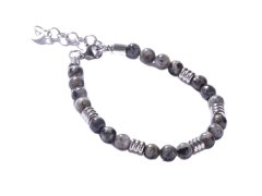 Marc Malone Pánský korálkový náramek s&nbsp;larvikitem MCGB5026