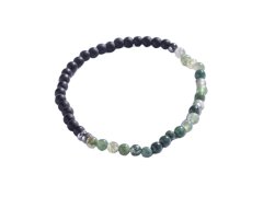 Marc Malone Pánský korálkový náramek s&nbsp;mechovým achátem MCGB5107